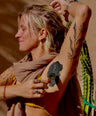 Founder Amalia Falck applying Come Alive Herbal's under arm detox