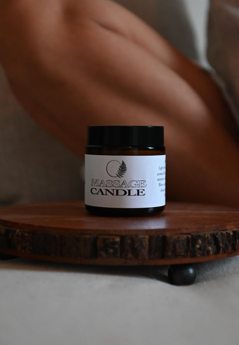 Come Alive Herbals Massage Candle that melts into warm herbal massage oil for relaxation, skin hydration, and intimate self-care