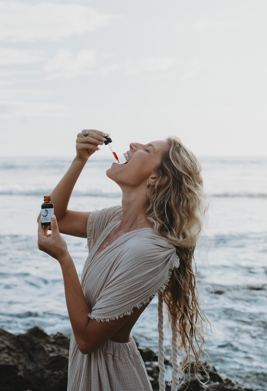 Ashwagandha in Sacred Woman Tincture for stress relief and hormonal harmony in daily wellness ritual