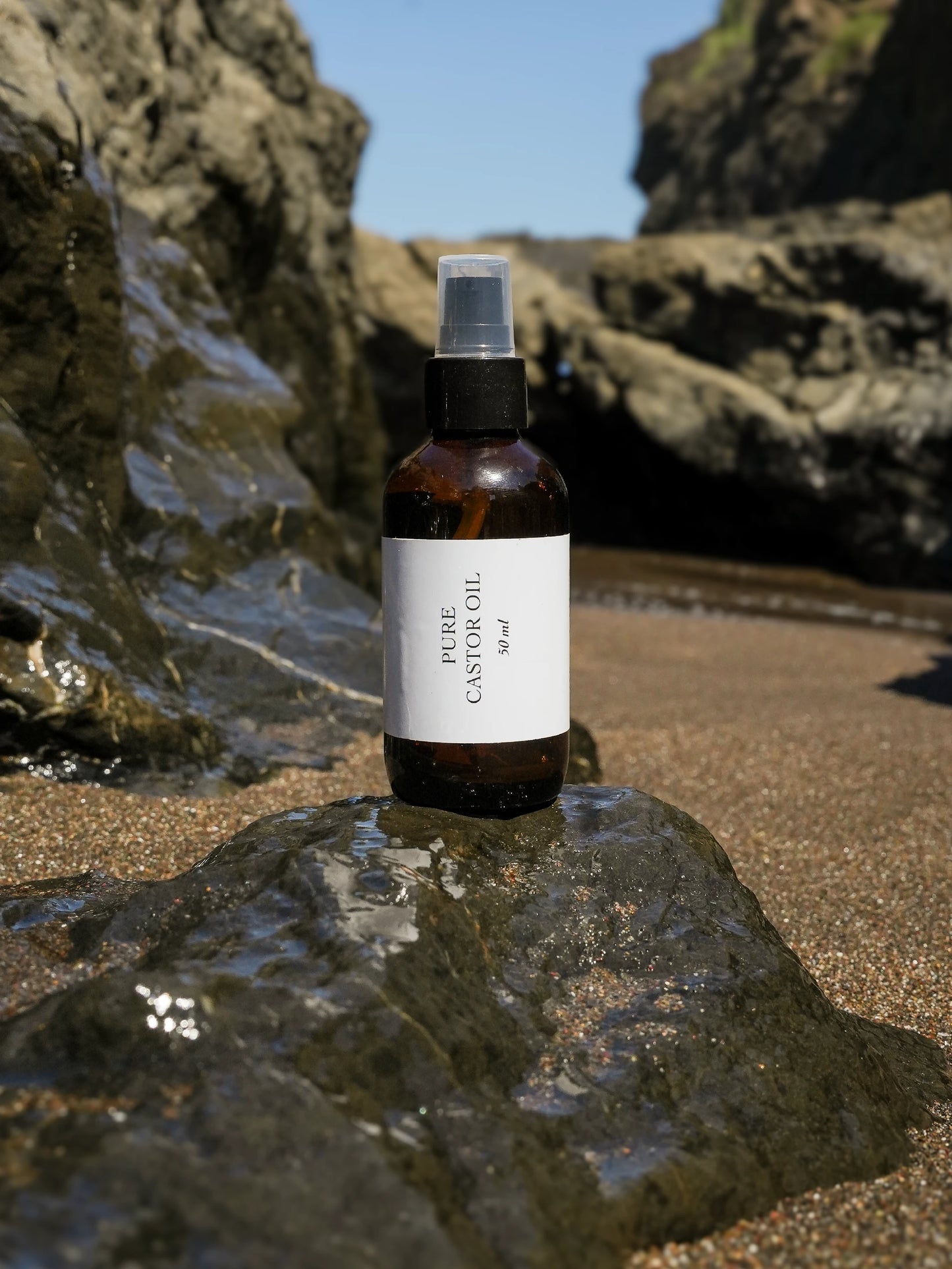 Come Alive Herbals Pure Castor Oil – cold-pressed organic oil for hair, skin, and lash growth in amber glass bottle