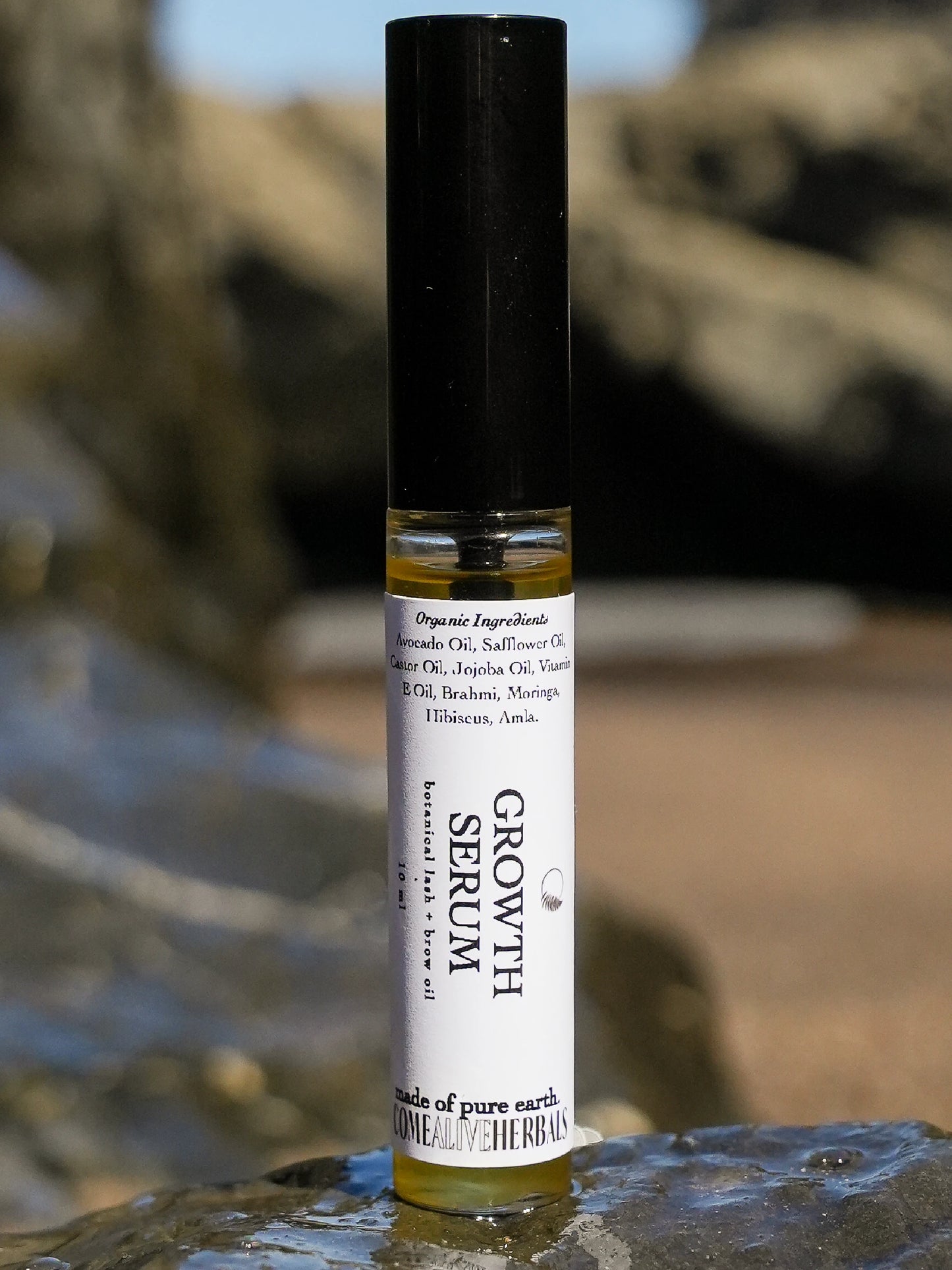 Come Alive Herbals Hair, Nails and Skin Growth Serum 10ml – herbal oil blend for stronger hair, nails, and glowing skin in glass dropper bottle