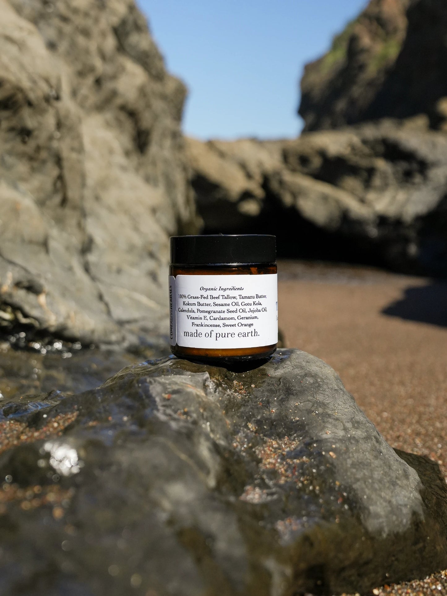 Come Alive Herbals Tallow Body Butter 4oz – deeply moisturizing whipped tallow cream for soft, nourished skin in glass jar